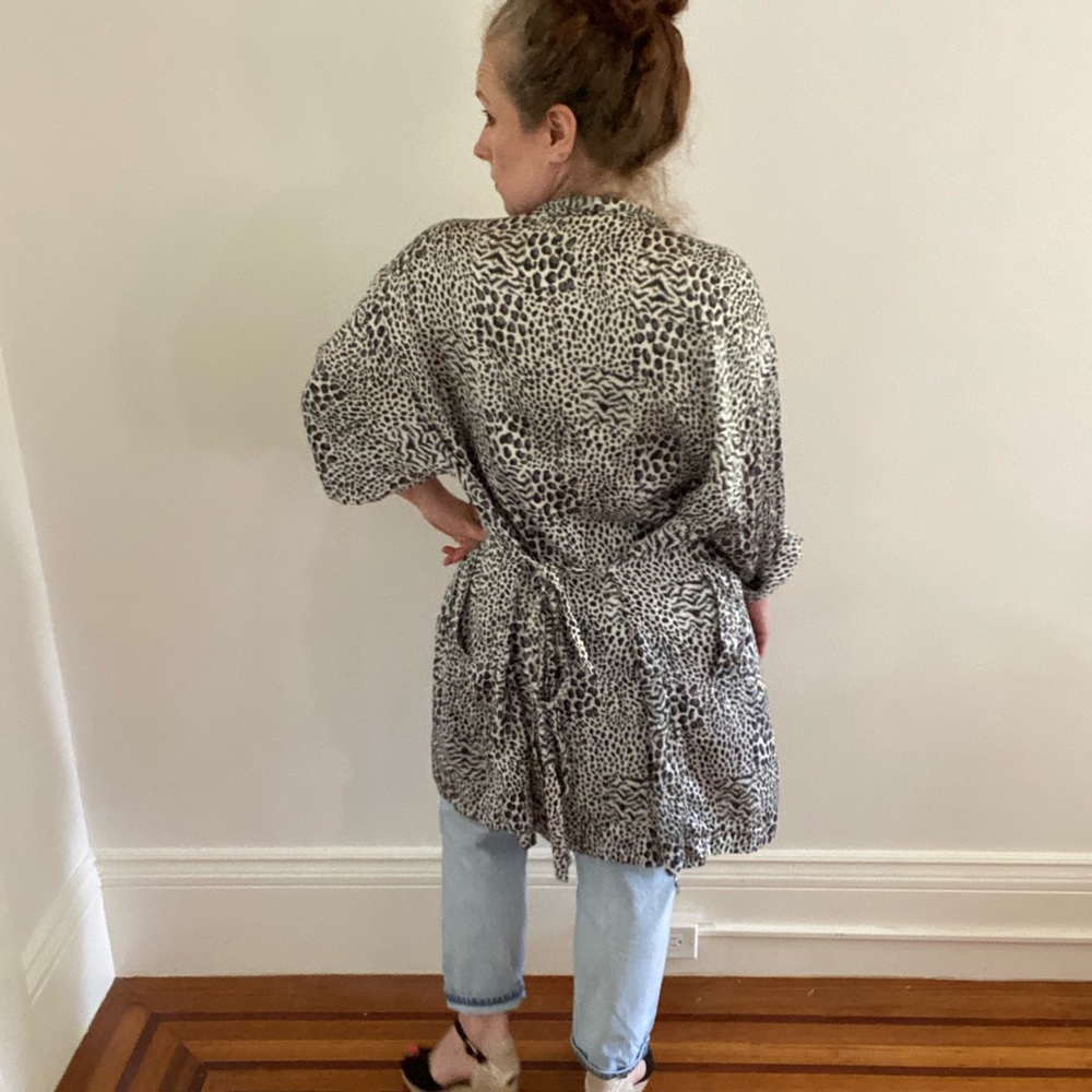 Silk Kimono Short Robe